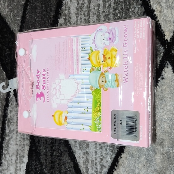 BON BEBE NEWBORN 3 PC BODY SUITS GERBER 3-6 MOS. 5 PC ONESIES COTTON BUNDLE NEW - Picture 9 of 13